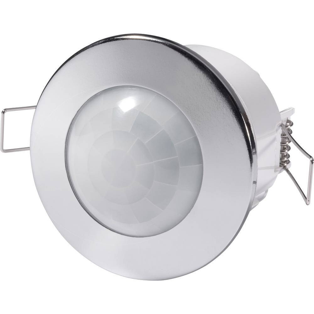 Renkforce 1289331 Inbouw PIR-bewegingsmelder, 360 graden, relais, chroom, IP20