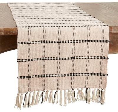 Saro Lifestyle "Table Runner With Checkered Design - 16""x72"""