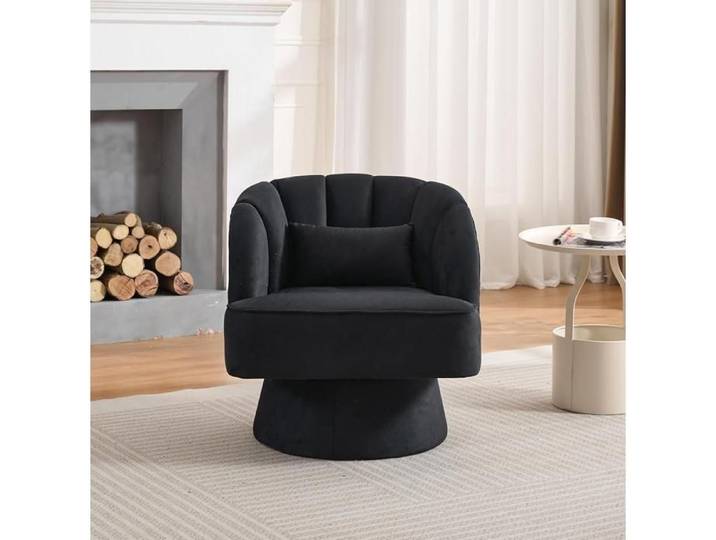 Fauteuil - PROMIRACAL - PROMIRACAL - Velours pivotant 360° silencieux - Support 136 kg - Patins antidérapants