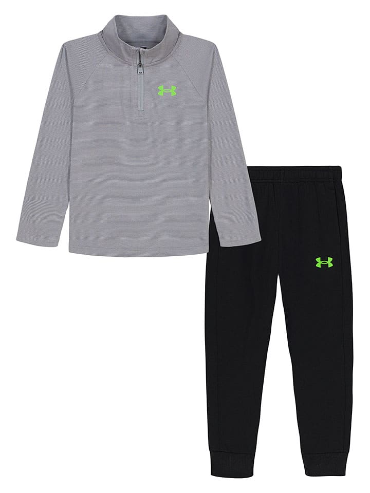 Under Armour Trainingsanzug in Schwarz/ Grau - 116-122