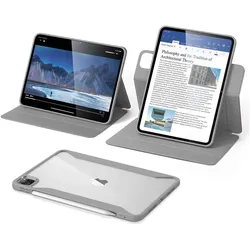 ESR Rebound Hybrid 360 (Apple iPad Pro 11 2024), Tablet Hülle, Grau, Transparent