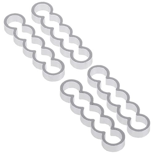 Alphacool Eiskamm Alu X5 Flat - 4mm - 4 Stück silber