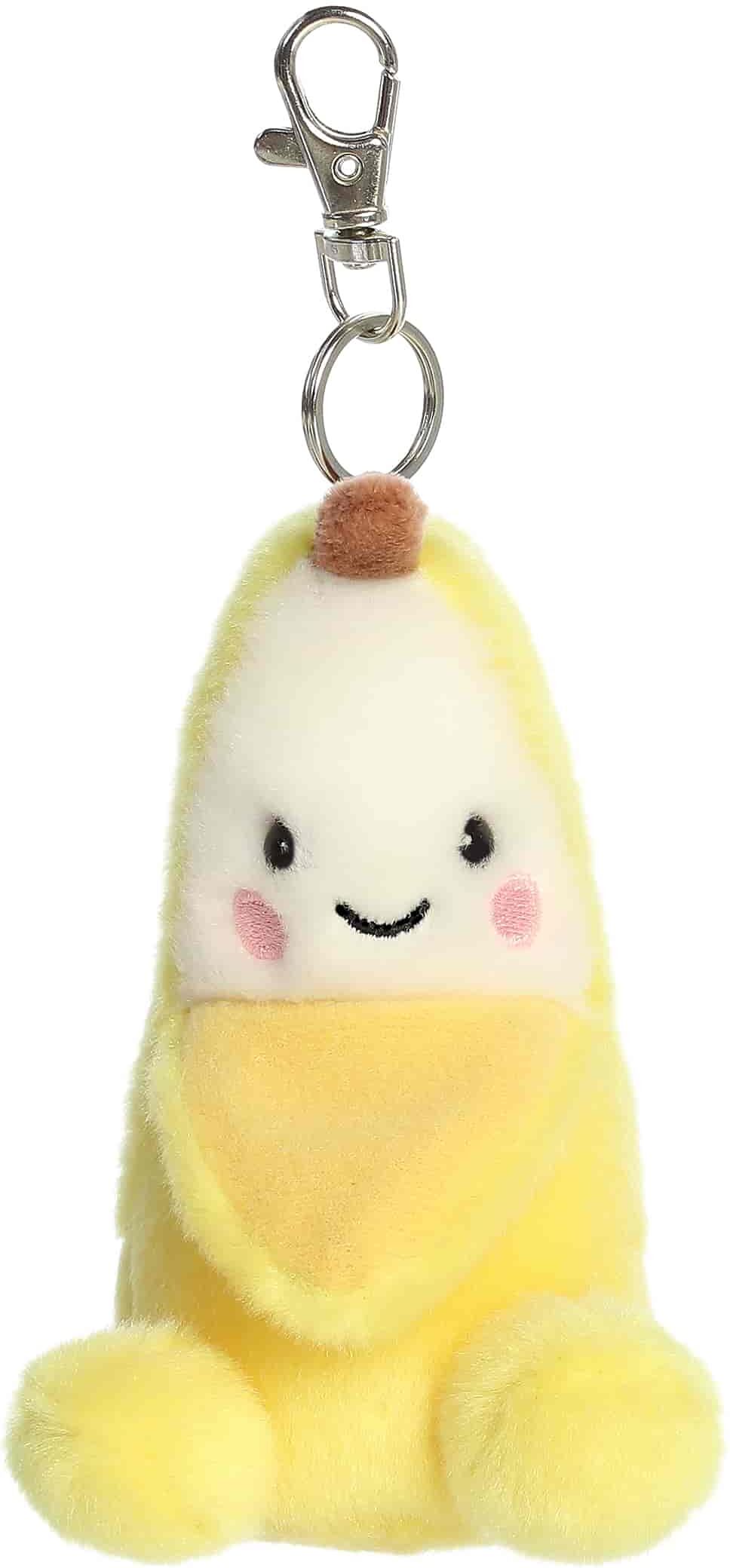 Palm Pals Gwen Banana 4-Inch Plush Clip-On for Kids, Aurora Brand, Soft Plush, Clip-On Accessory, Yellow, 3 x 3 x 4.5 in