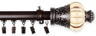 Rod Desyne "Heritage Traverse Curtain Rod Set, 28"" to 48"", Cocoa"
