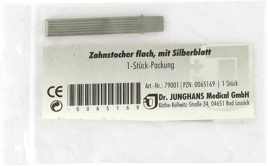 Zahnstocher Silberblatt flach