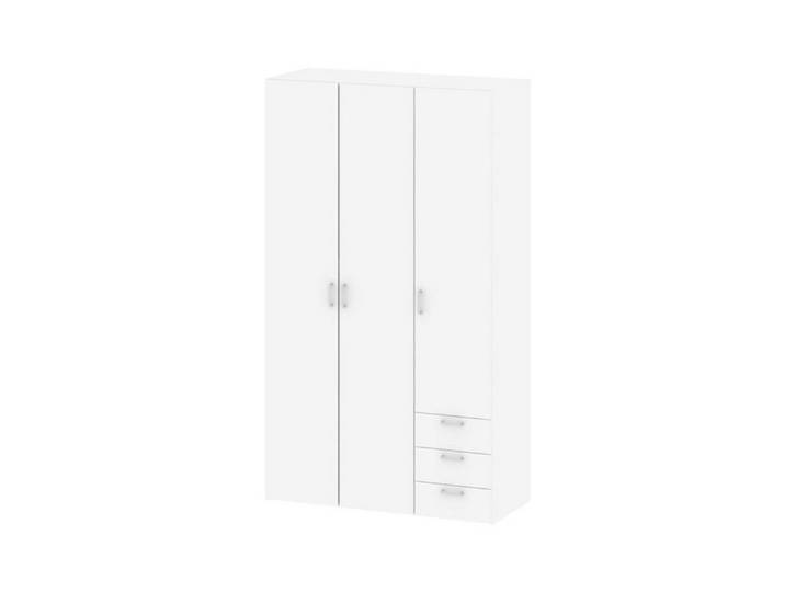 ebuy24 Kleiderschrank Spell Kleiderschrank 3 Türen, 3 Schubladen weiss.