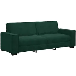 vidaXL 3-Sitzer-Sofa Dunkelgrün 220x78x84 cm Samt