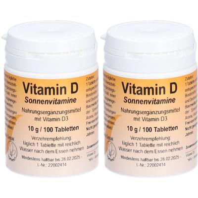 Vitamin D 1000 Sonnenvitamine Tabletten 2x 2x100 St