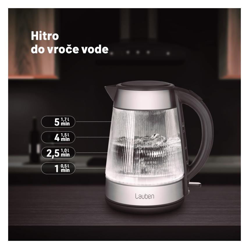Lauben Wasserkocher aus Glas 17GG LBEKMGEK17GGA (1.70 l) (LBEKMGEK17GGA)