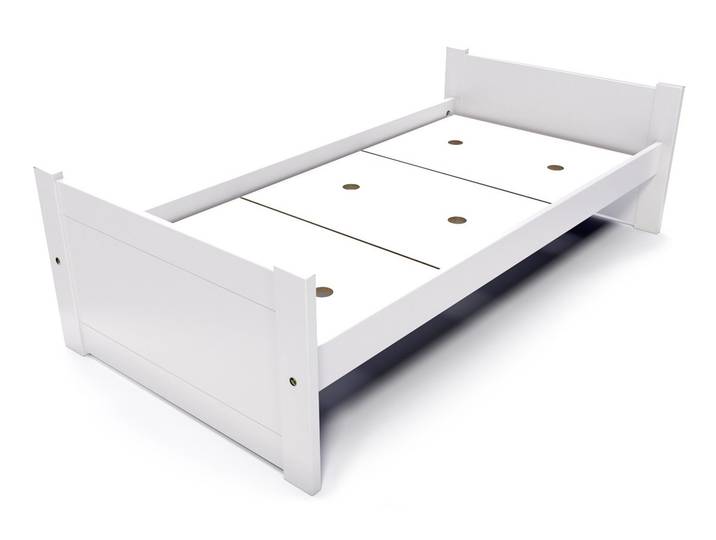 Lit 90x190 1 place bois hêtre Solo 90x190 Blanc