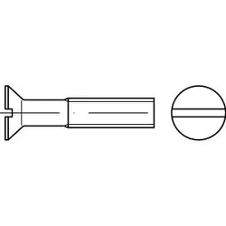 ISO 2009 - Stahl 4.8 verzinkt - M 16x60 - Senkschrauben mit Schlitz - Kleinpaket