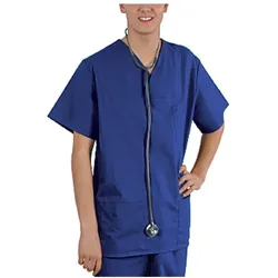 Megro | Kasack Typ Basel | kornblau | 100% Baumwolle | XS | kornblau
