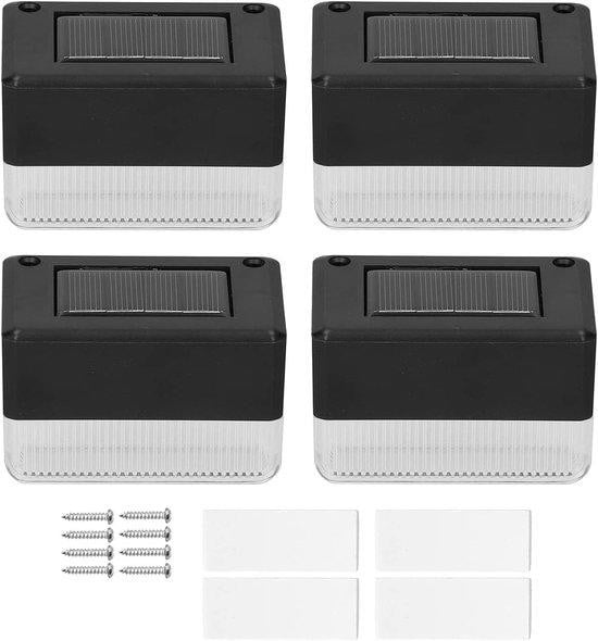 Zonne-led-trapverlichting voor tuin en balkon - Zwart - H x B x D: 54 x 8 x 5 cm