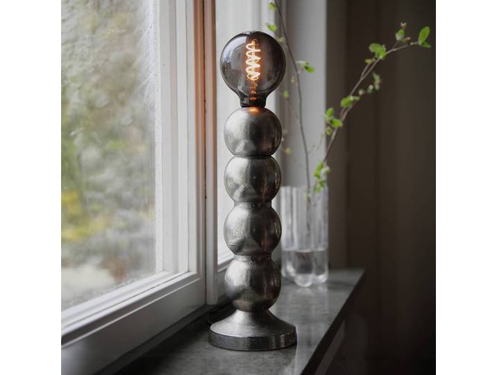 Markslöjd Tischlampe Gong, chrom / silber, für Wohn- / Esszimmer, Metall, Tischlampe