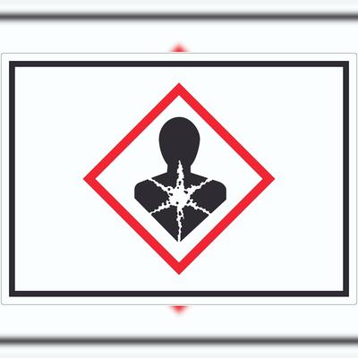 HB-Druck Aufkleber Gesundheitsgefahr Symbol Sensibilisierung der Atemwege A0 (841x1189mm)