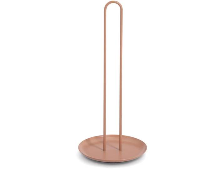 Küchenrollenhalter ZELLER PRESENT Mocca , braun (mocca), H:32cm Ø:14,5cm, Metall, Küchenrollenhalter, Küchenrollenhalter, Trendfarbe, standsicher