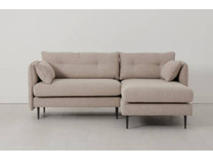 Model 19 Dreisitzer Chaiselongue-Sofa (Rechts), Steingrau