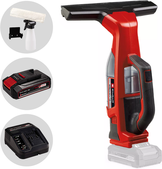 Einhell BRILLIANTO - Lavavetri a batteria - aspiragocce portatile - 18V/2,5Ah