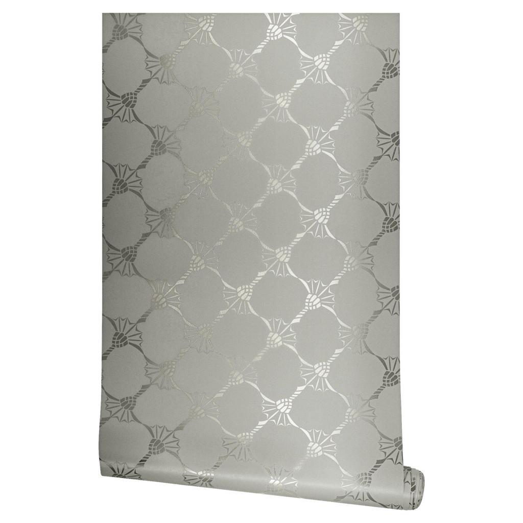 Joop! Vliestapete J! Cornflower, Grau, Textil, Blume, 53x1005 cm, Tapeten & Wandverkleidungen, Vliestapeten