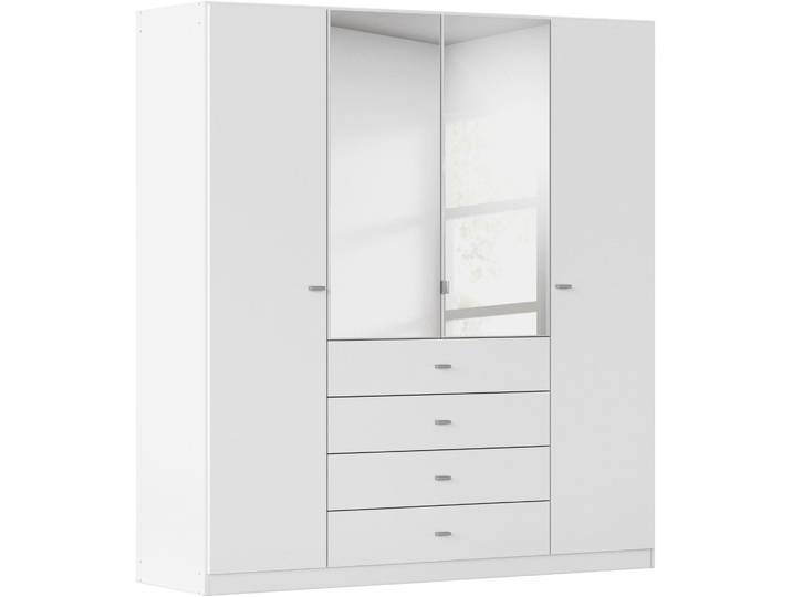 Kleiderschrank RAUCH Sinsheim , weiß, B:181cm H:197cm T:54cm, Holzwerkstoff, Schränke, Kleiderschrank, mit 4 breiten Schubkästen