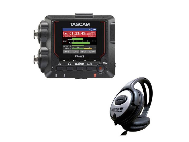 Tascam Tascam Audio-Recorder FR-AV2 mit Kopfhörer Digitales Aufnahmegerät (Recorder)