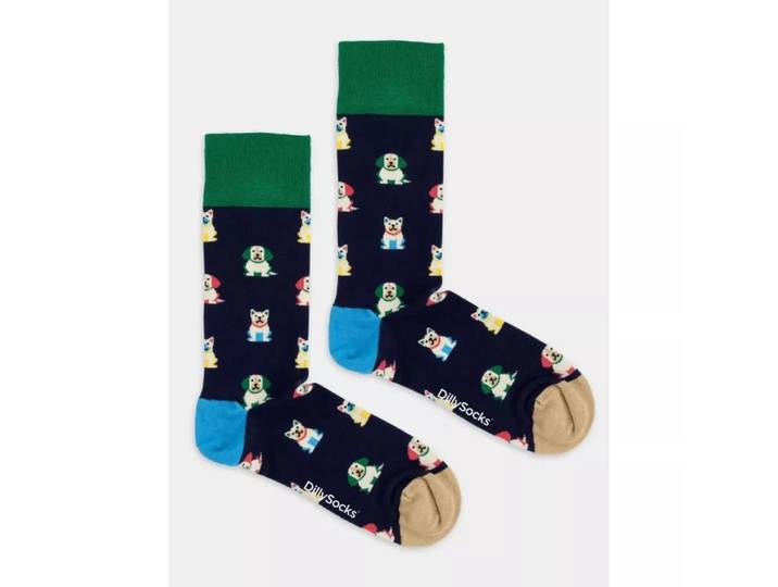 DillySocks - Socken Hunde, für Damen, Blau, Größe 41/46