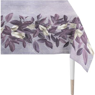 Tischdecke APELT "1608 HERBSTZEIT, Herbstdeko, Herbst", lila (mauve, silberfarben), B:150cm L:250cm, Baumwolle, Tischdecken, Tischdecke, Digitaldruck