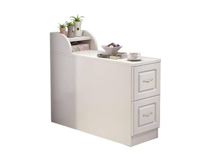 Ecklager Sofa-Beistelltisch, luxuriöser, geschlitzter Armlehnenschrank Multifunktionaler kleiner Couchtisch mit schmaler Ecke(90x30x60cm,A)