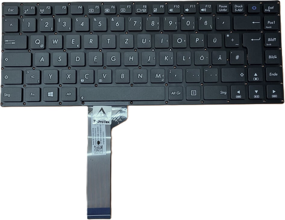 T-ProTek Zwart Frameless Toetsenbord compatibel met AEXJ7S01110