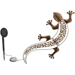 HI, Gartenbeleuchtung, Solar Wandlampe Gecko, 69 x 36 cm (IP44)