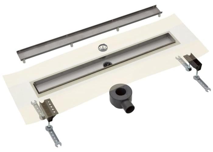 Megabad Proficollection Complete afvoerset douchegoot met tegelafdekking, 100 cm