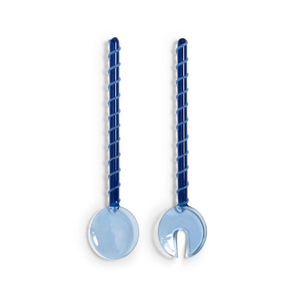 &Klevering Saladebestek sling blauw