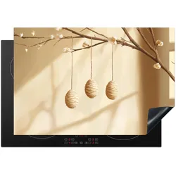HERDABDECKPLATTE Beige - Osterkuchen - Eier Glaskeramikkochfeldabdeckung 78x52 cm