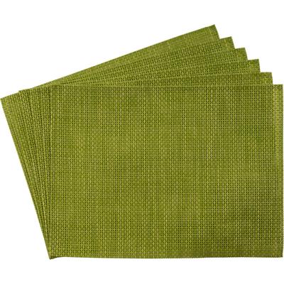 Platzset APS "Schmalband", grün (apfelgrün), B:45cm H:5mm L:33cm, Obermaterial: 100% PVC, Platzsets, mit umgenähten Rand, leicht abwischbar, 45x33 cm
