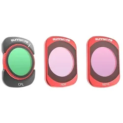 Sunnylife Pocket 4/3 ND8/16 CPL/ND-Filterset, Action Cam Zubehör, Transparent