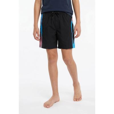 Badeshorts QUIKSILVER "EVERYDAY HOLMES VOLLEY YTH 16", Kinder, Gr. 16 (170/176), N-Gr, schwarz (schwarz holmes), Obermaterial: 100% Polyester, Badehosen Badeshorts, für Kinder und Jugendliche geeignet