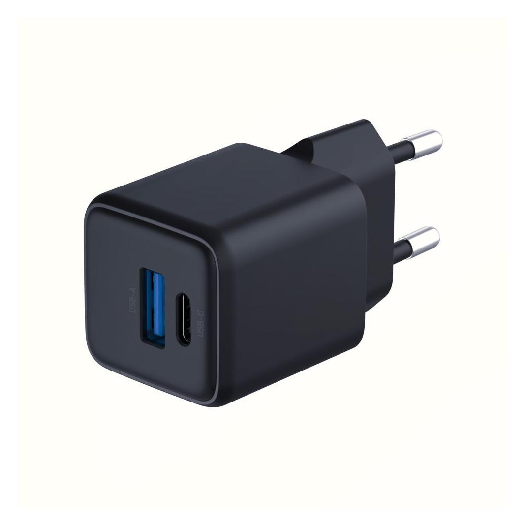 3MK Ładowarka sieciowa Hyper GaN Charger 20W 1xUSB-A 1XUSB-C PD QC4+ czarny (20 W, 2 Ports) (5903108640091)