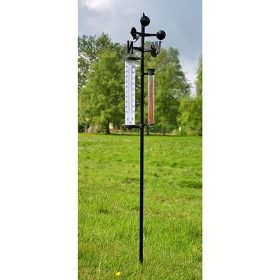 Gravidus Wetterstation Regenmesser Niederschlag Windrichtung Anzeiger inkl. Thermometer