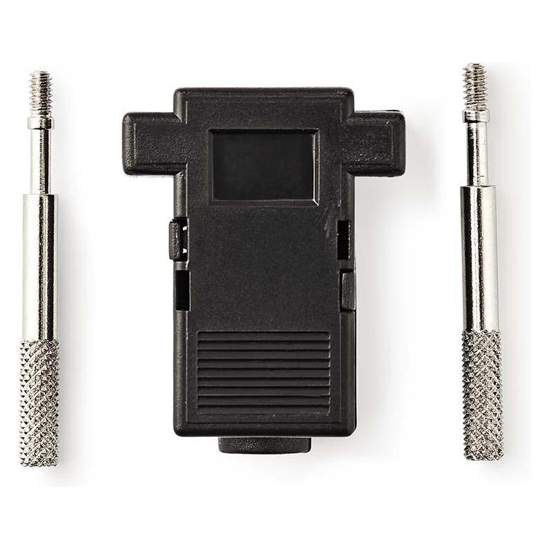 Nedis D-Sub-Steckverbinder Hood | D-SUB 9-Pin | Neutral | Vernickelt | PVC | Schwarz | Box (CCGB52890BK)
