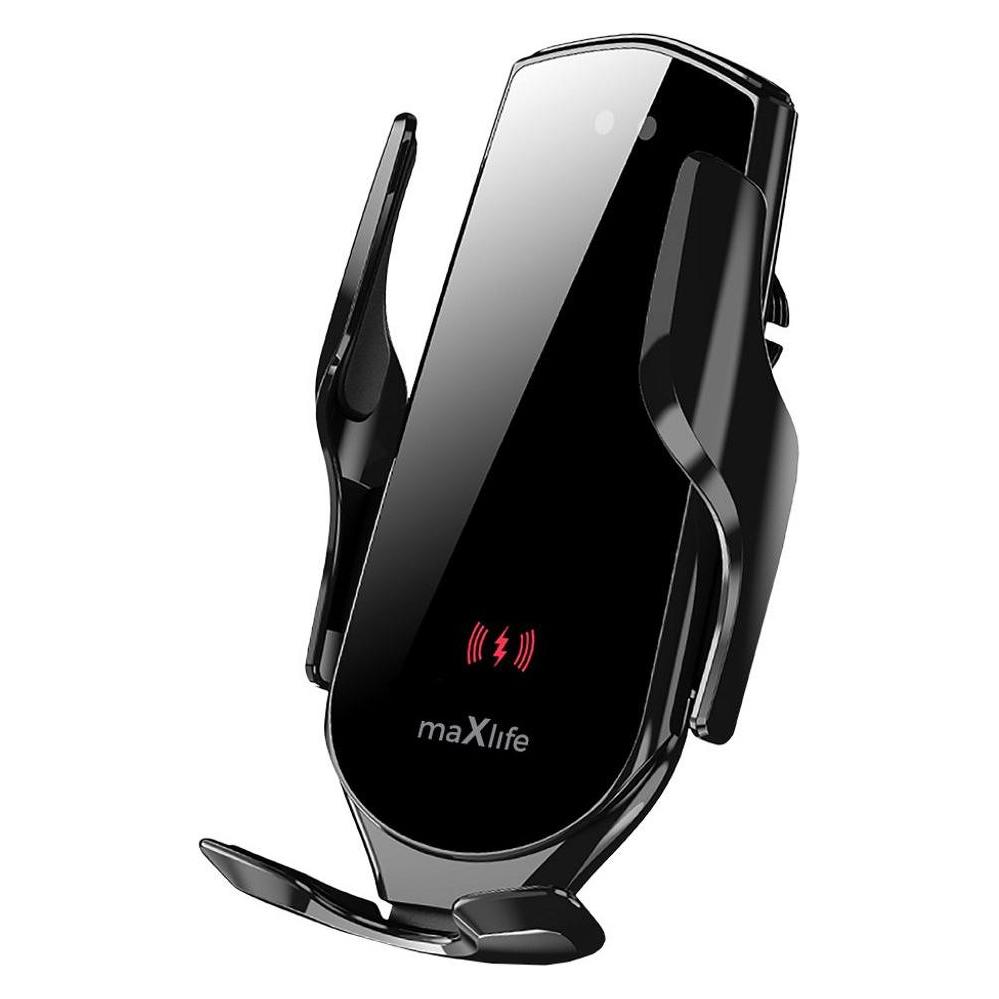 Maxlife Autohalterung für Lüftungsschlitze MXCH-08 automatisch mit kabellosem Laden schwarz 15W (OEM0002430)