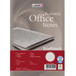 Landré Landre Briefblock 100050116 DIN A4 Recycling 50Blatt kariert