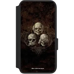 Nivocase Klapphülle für Samsung Galaxy S22 Handyhülle aus Kunst Leder NIVOflip schwarz Art Gothic (Samsung Galaxy S22), Smartphone Hülle, Schwarz