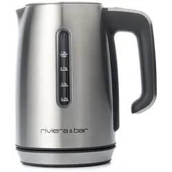Riviera & Bar riviera&bar LILA Wasserkocher Stainless Steel 1L, Wasserkocher, Silber