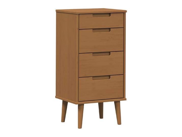vidaXL Kommode Kommode MOLDE Karamell 40 x 35 x 82 cm Massives Kiefernholz (1 St)