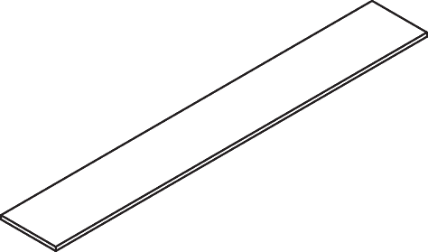 Hewi System 100/System 800 Glasplatte 100.03.E01 Kristallglas satiniert