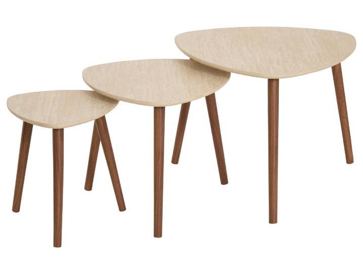 Set aus 3 Couchtischen MILEO, maximale Höhe 60 cm, MDF