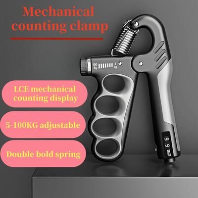 Friendly Fresh Finds Adjustable Grip Strengthener For Gym & Fitness Hand Expander For Muscle Recovery & Strength Training grey