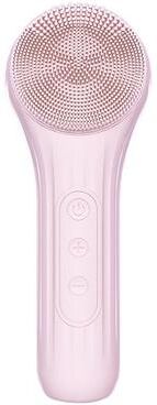 United Sonic Facial Cleansing Brush With Heat And Waterproof Silicone Face Scrubber pink