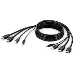 Belkin F1DN2CCBL-HH6T Tastatur/Video/Maus (KVM)-Kabel, KVM-Switch Kabel