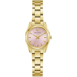 Bulova 97L187 Damenuhr Quarz Surveyor Klein Gold-/Rosafarben